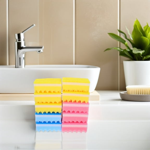 FOMIYES Assorted Color Eraser Sponge Set, No-Smell Material with Unique Design,