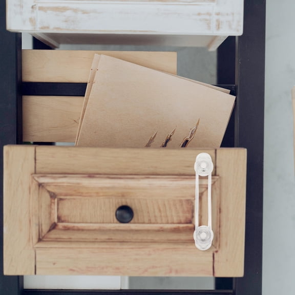 Raindrops 10Pcs Self Adhesive Cabinet Locks with Strong Stickiness for Hinged Doors