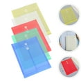 thumbnail image 1 of Raindrops 10Pcs Transparent PP File Folder A4 Clear Document Bag Plastic Receipt Holder Organizer with Closure Vertical Envelope for Business Receipt, 1 of 8