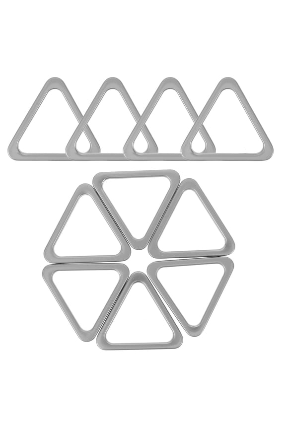 10Pcs Durable Metal Triangle Clasp Ring for Bag Connector and Keychain Use