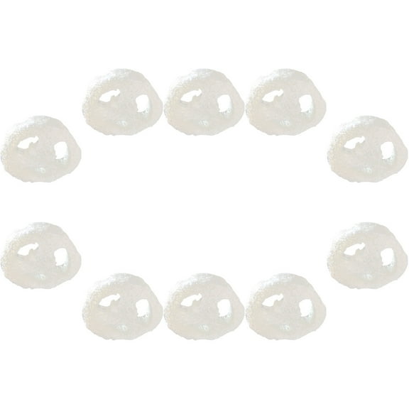 Raindrops Natural Loofah Sponges Set of 10 Beige, Comfortable, Odor-Free for Home Bath and Body Care