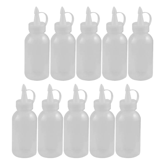Raindrops Sauce Dispensers Sealing Sauce Bottles Food-Grade Plastic 10Pcs for Picnic Table