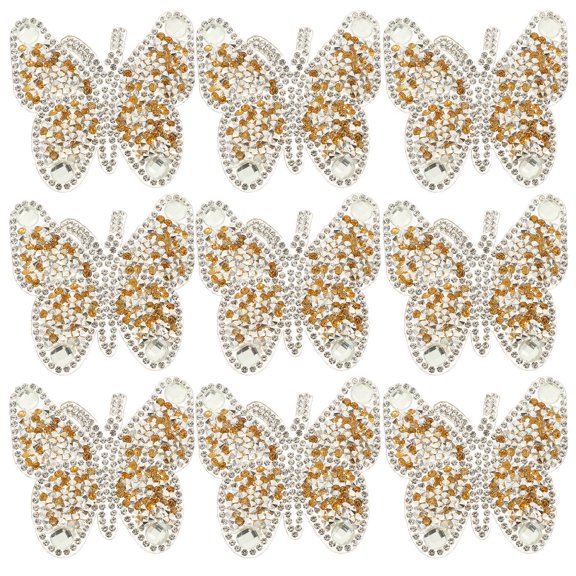 CRILSTYLEO Patches Embroidered Iron-On Applique 10Pcs 2.4x2.4in