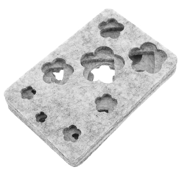 Raindrops 10Set Woolen Felting Mold Kit Grey Felt Templates for Crafting Unique Home Decorations