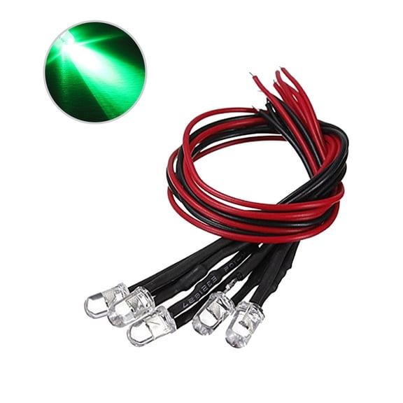 Raindrops 10Set Led Lamp Green Round Running Light Lamp For Toys And Festival