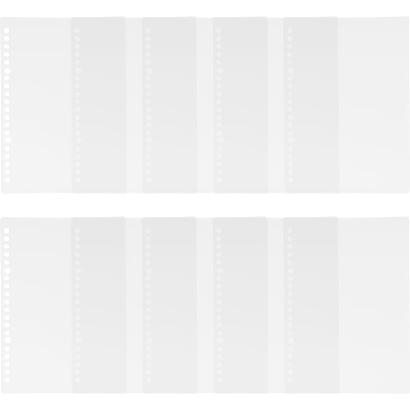 Raindrops Clear Book Cover Protector Refillable PP White for A5 Notebooks 10Sets