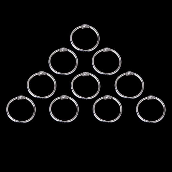 Raindrops 10pcs 65mm Articulated Buckle Rings for Albums Scrapbooks (Silver)