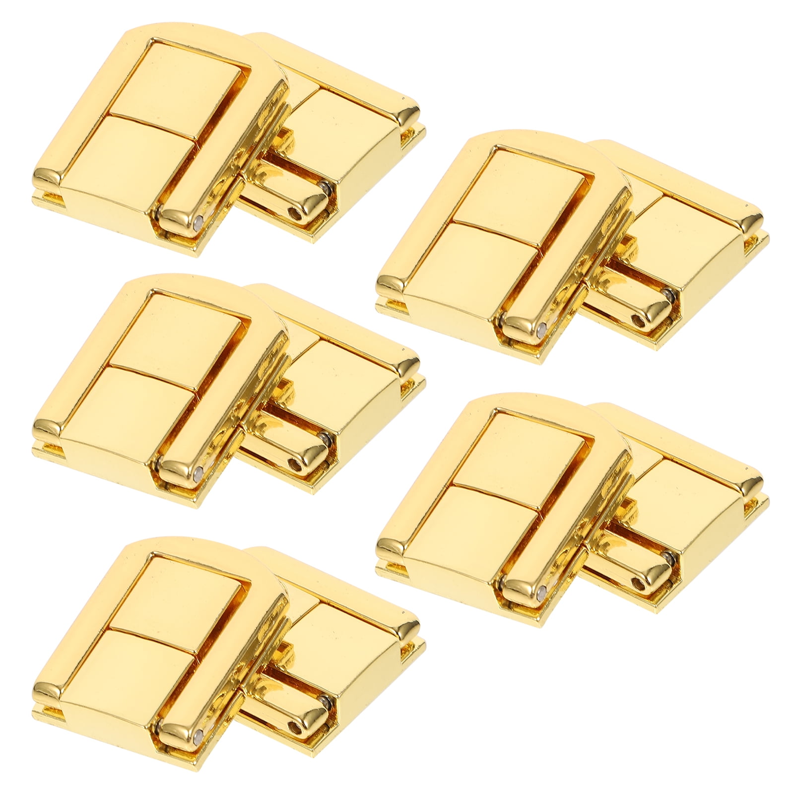 SINEKY 4pcs Antique Box Hasps - Zinc Alloy Lock Latches For Jewelry Chest, Suitcase, Or Trunk (25x30mm)