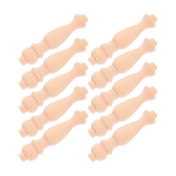 Raindrops 10pcs Balusters Wooden Baluster Solid Wood Support Structure for Door and Window Decoration