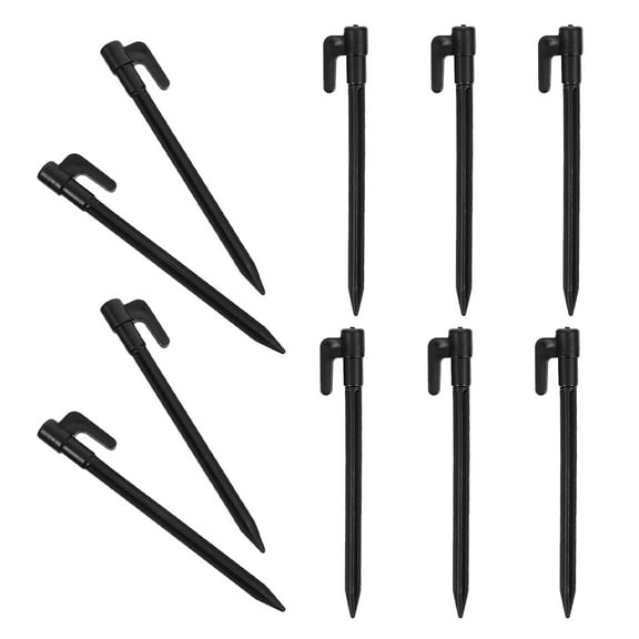 Raindrops Black Plastic Stakes for Outdoor Camping, Beach, Garden, and Tent Use - and Weather Resistant