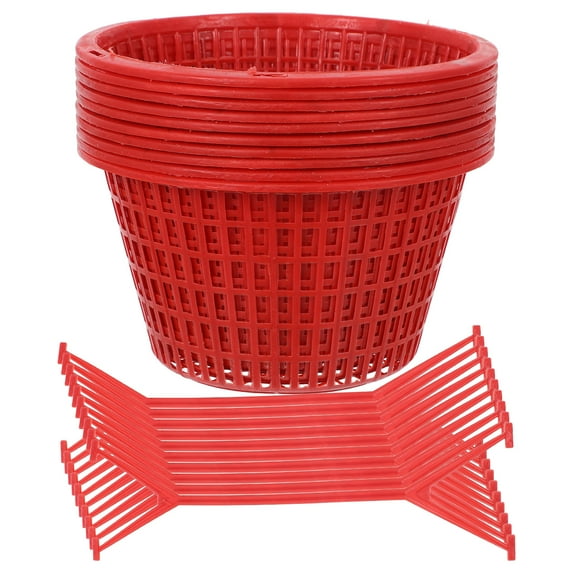 NIAIZEK Vegetable Harvesting Basket Plastic Red 10pcs for Garden and Outdoor Use