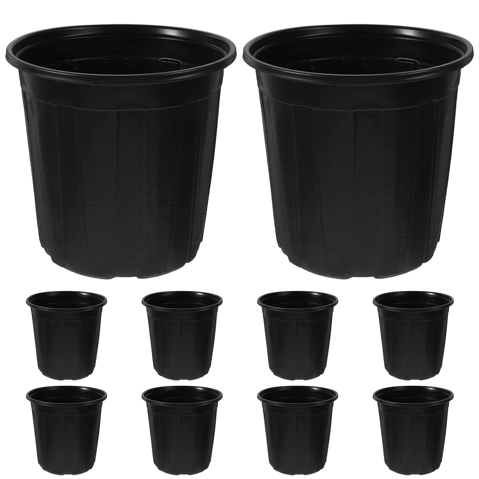 Raindrops 10pcs Black Gallon Nursery Pots Plastic Seedling Pots ...