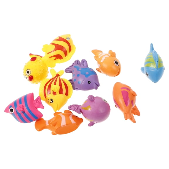 Raindrops 10pcs Cartoon Plastic Fish Figurine Mini Fish Tank Micro-landscape Scene Prop