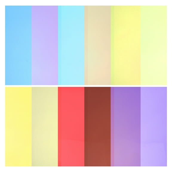 Raindrops 10pcs Transparent Iridescent PVC Sheets Assorted Color for DIY Arts and Crafts Wrapping Treats Photography Decoration