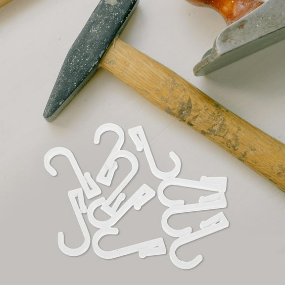 Raindrops 10pcs Clip-On Hanging Hooks For Pegboard Plastic Flat Rack Hook Hanger For Towels Bags And Clothes Ideal For Kitchen Bathroom