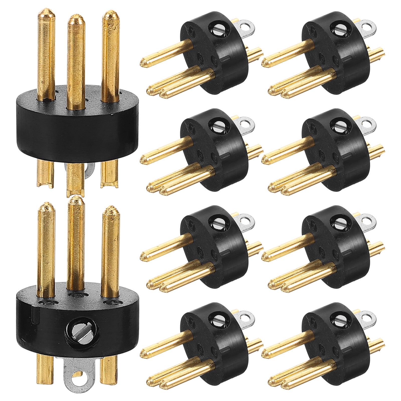Raindrops 10pcs Connectors Audio Conversion Head Plug 3-pin Plugs for ...