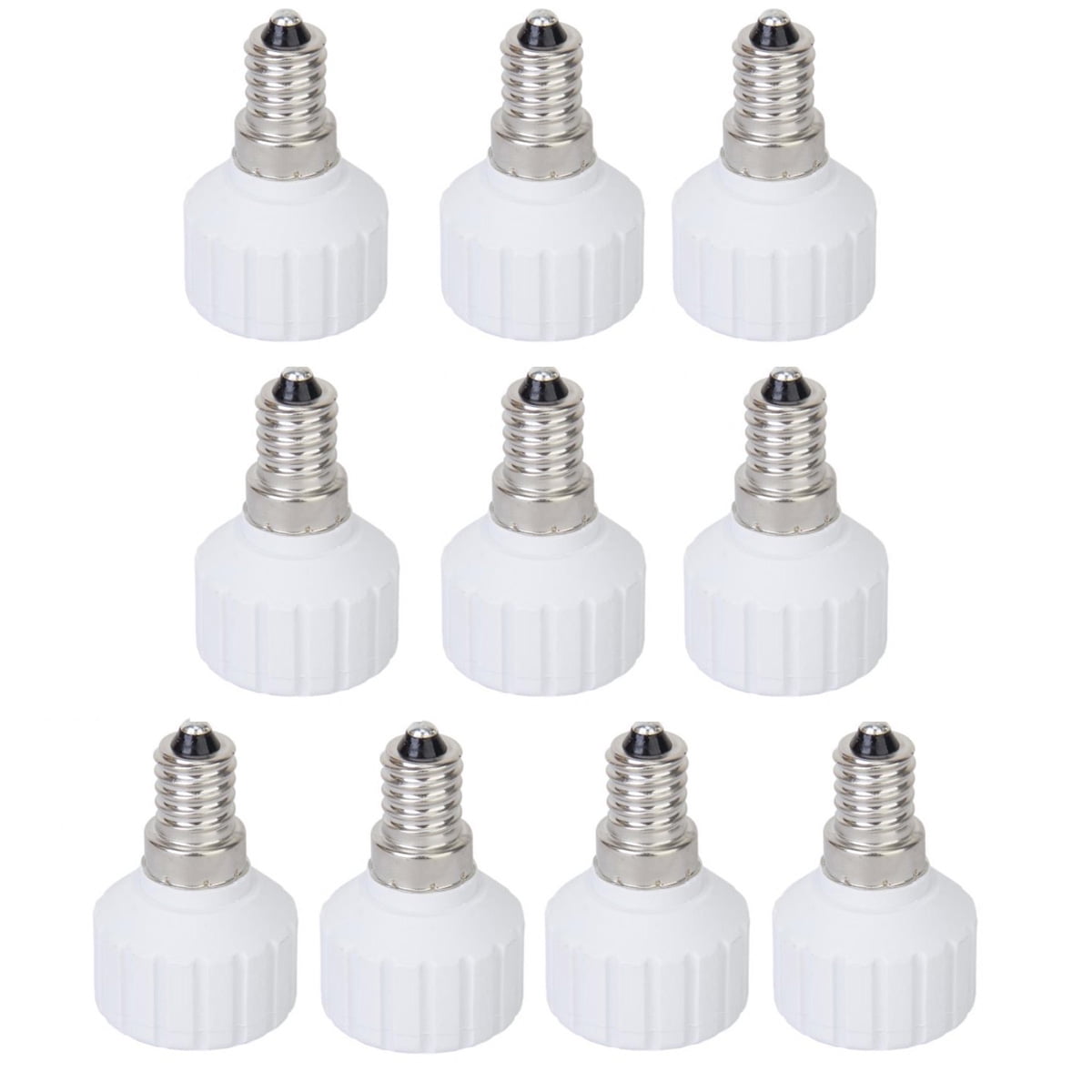 Raindrops 10pcs E14 to GU10 LED Lamp Light Bulb Base Screw Socket Holder Converters Adapters