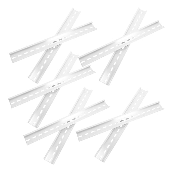 Raindrops 10pcs Electronic Slotted Din Rail Mounting Guide For Installing Electrical Electrical Panel Din Rail Replacement Switch Panel Aluminum Din Rail Electrical Mount Replacement Din Rails