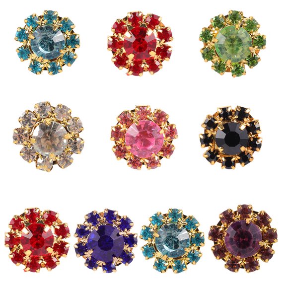 Raindrops 10pcs Flower Buttons Assorted Color for Sewing Clothing Shop Use