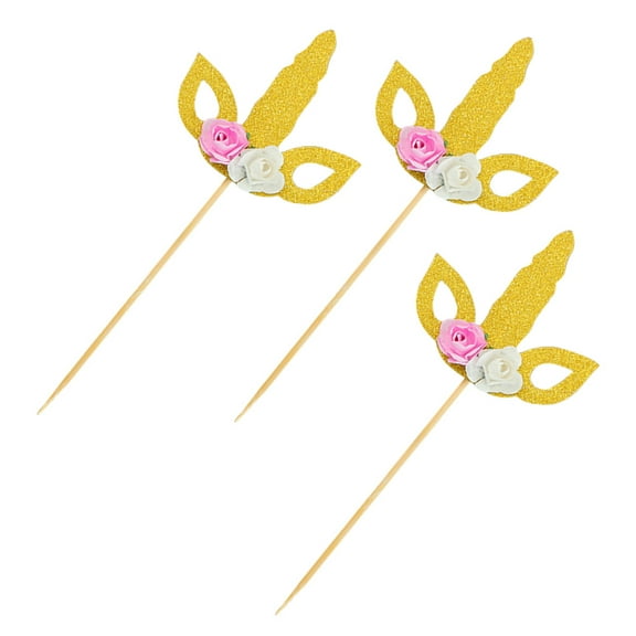 Raindrops 10pcs Flower Cupcake Toppers Decoration Insert Creative Gift for Birthday Party