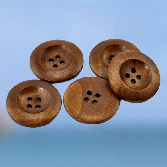 FOMIYES 10Pcs Coffee Wood Buttons for Sewing Crafts Unique Design Clothing Accessories