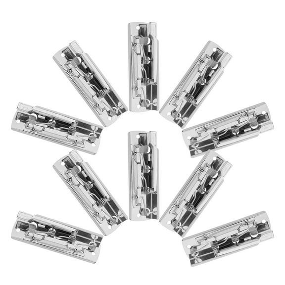 Raindrops 10pcs Heavy-Duty File Folder Clips Adjustable Metal Clipboard Clamp Pole Mount Clamps Silver Lever-Type Document Clips for Office School Home