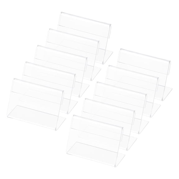 Raindrops 10pcs L-shaped Acrylic Sign Holder Clear Display Stand Small Acrylic Sign Holder Sign Stand For Retail Office And Event Use