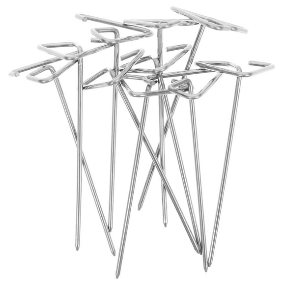 Raindrops 10pcs Metal Skewers for Air Fryer BBQ Metal Skewers Stainless Steel Skewer Stand BBQ Skewers