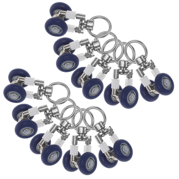 Raindrops Curtain Rollers Stainless Steel Plastic for Silent Sliding Easy Install Multi