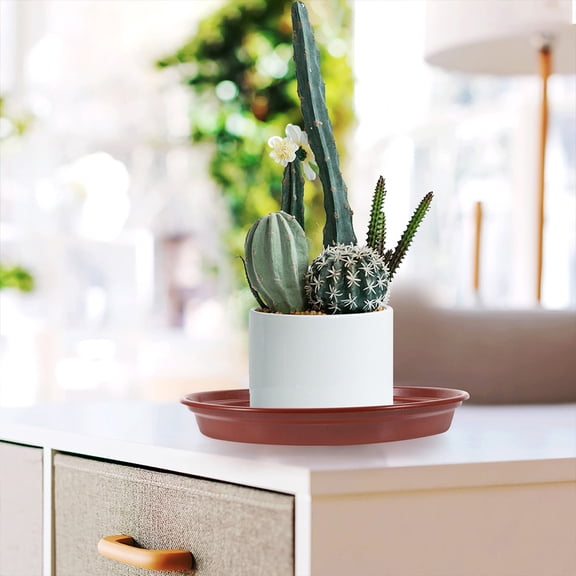 Raindrops 10pcs Plastic Plant Trays Plant Saucer Heavy Duty Plastic Plant Tray Planter Drip Trays For Flower Pot