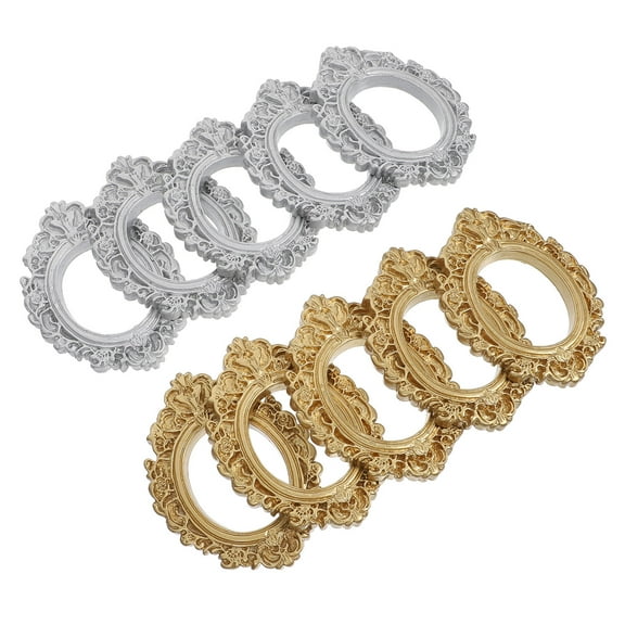 Raindrops 10Pcs Scalloped Frame Resin Mini Photo Frames for Craft Enthusiasts and