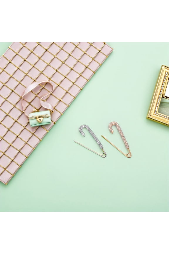 12Pcs Large Shawl Pins Assorted Color Alloy Styling Accessory Retro