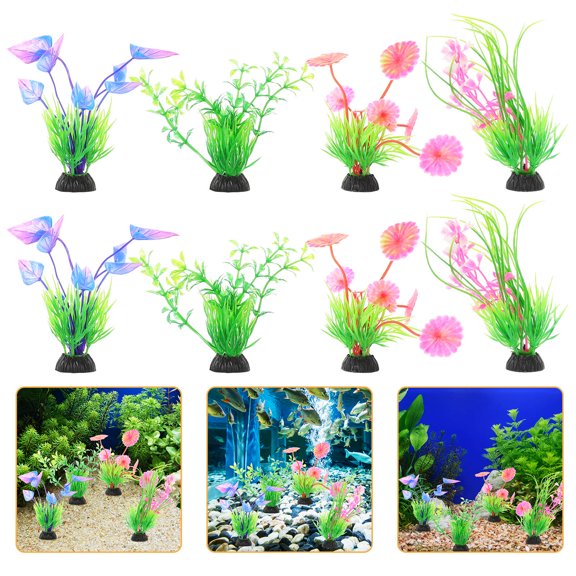 Raindrops  12 Pcs Artificial Aquarium Water Grass Simulated Aquatic Plants