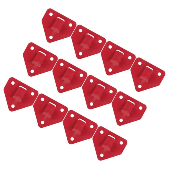 Raindrops 12 Pcs Bracket Holder for Fire Extinguisher Mounting Hook Tags Red