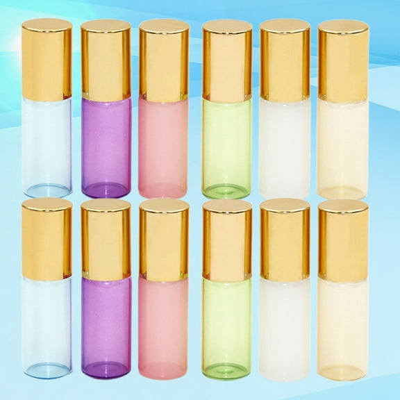 Raindrops 12 Pcs Dropper Roller Bottle Roll-on Bottle Travel 4.4x1.6cm