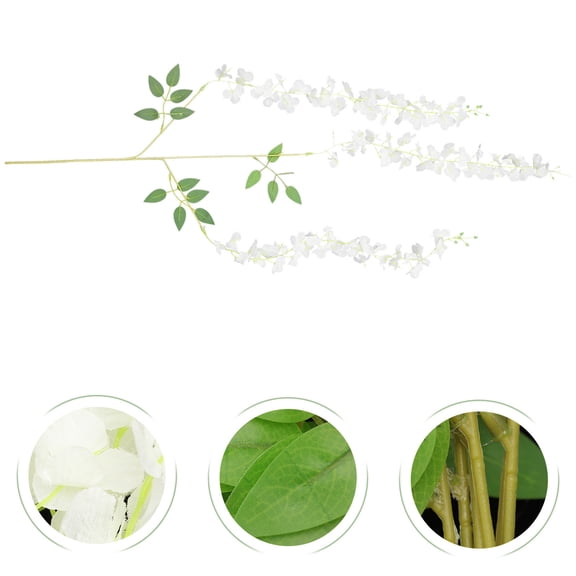 Raindrops 12 Pcs Garden Hanging Flowers Artificial Decor Wisteria Ornament