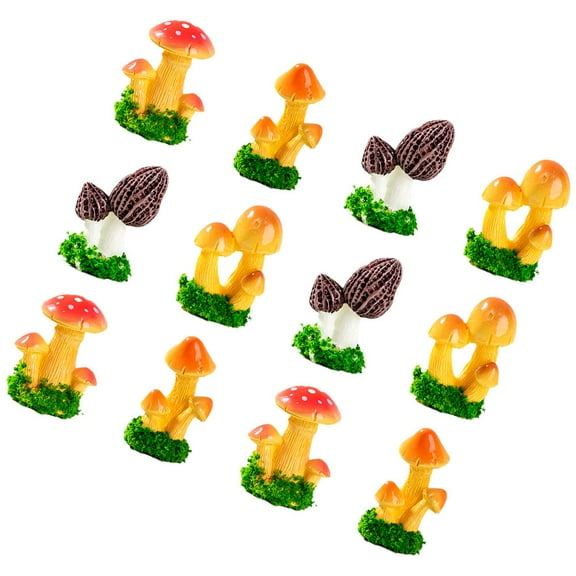 Raindrops 12 Pcs Garden Mushrooms Little Mushroom 3.20X2.30X2.30CM