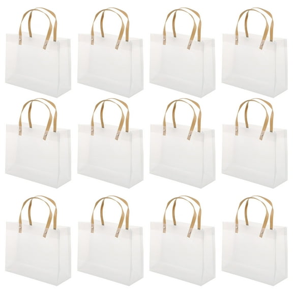 Raindrops Flower Packing Bag Transparent Silk Flowers Desktop Decor 12Pcs 9.6x7.7in