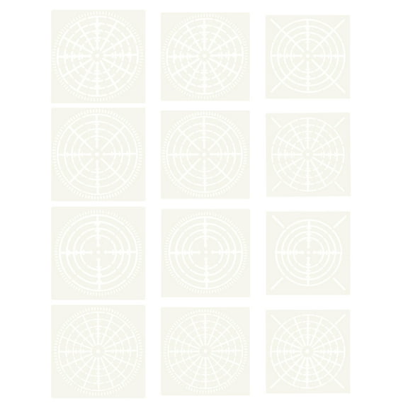 Raindrops 12 Pcs Painting Stencils Template Mandala Dot Molds