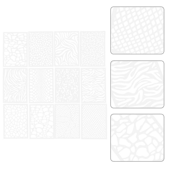 Raindrops  12 Pcs Painting Templates Large Stencils for Wall