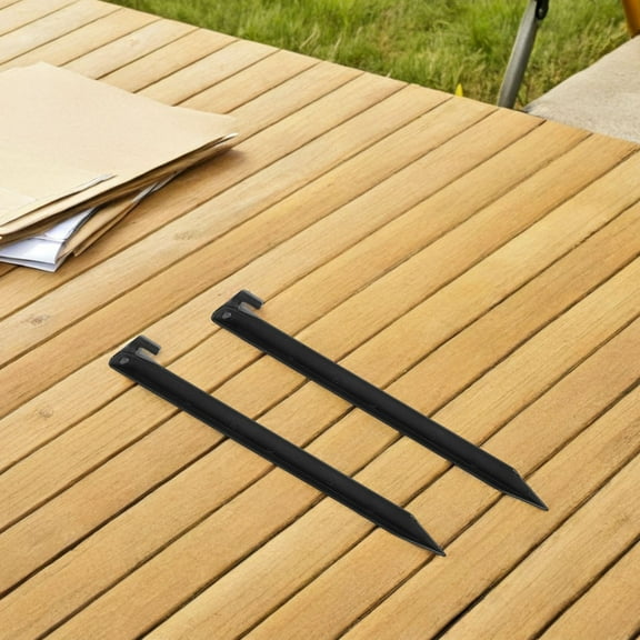 Raindrops Heavy Duty Plastic Tent Pegs Black for Outdoor Use and Ground Stability