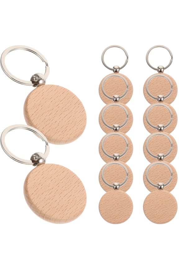 12 Pcs Products Jumbo Wooden Keychain Handmade Keychains