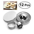 thumbnail image 1 of Raindrops 12 Pcs Round Pastry Molds Stainless Steel Baking Tools For Christmas And Birthday Party Planners, 1 of 8
