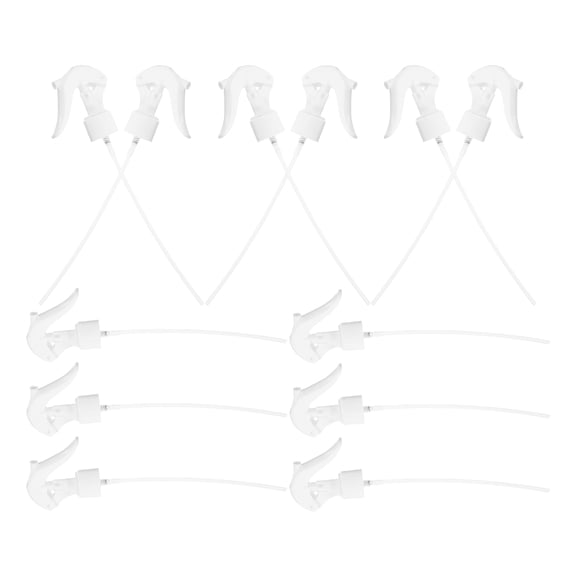 Raindrops 12 Pcs Spray Heads Trigger Sprayer Clear Bottle Nozzle White