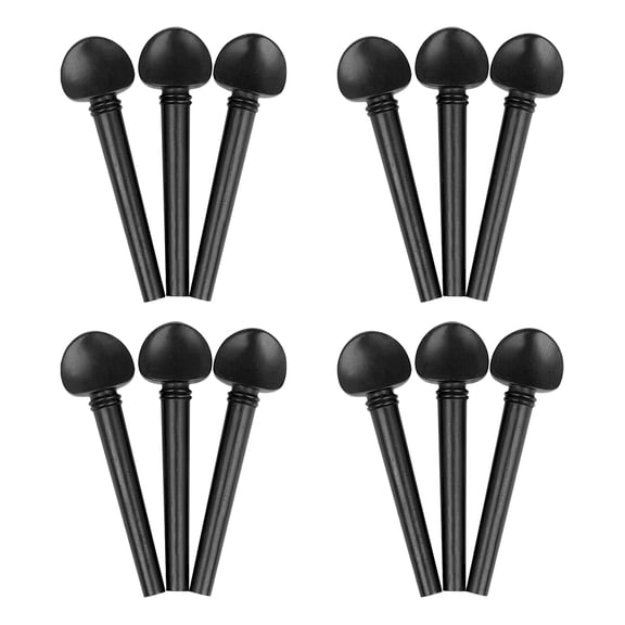 Raindrops 12 Pcs Sturdy Tuning Pegs Oud Ebony Crafts Replacement Black
