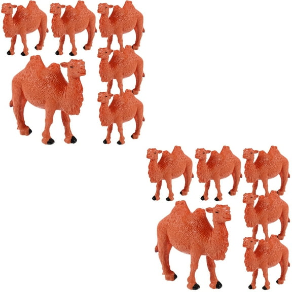 Raindrops 12 Pcs Tiny Camel Figurines Lifelike Animal Models Toys Miniature Landscape Ornaments
