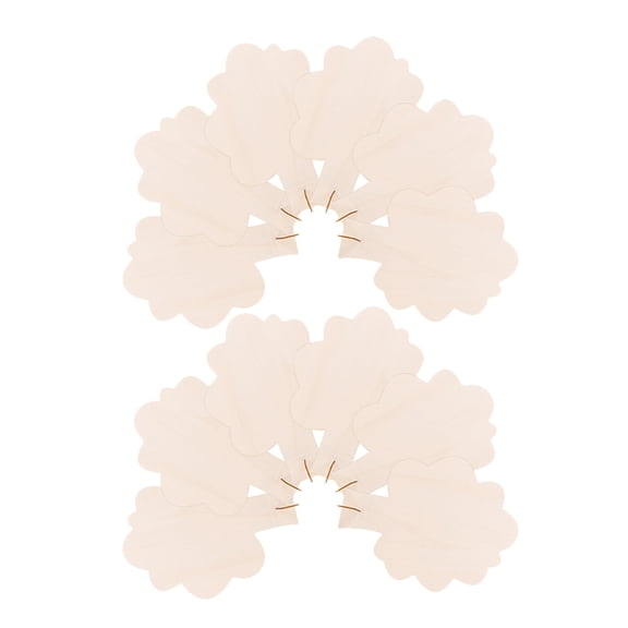 Raindrops  12 Pcs Unpainted Wood Crafts Decorative Tree Decorations Child