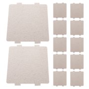 12pcs Mica Slice for Oven Insulation Sheet Made of Resin and Mica Beige Color Fits Most Microwave