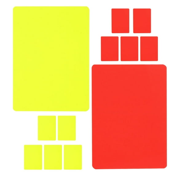 Raindrops 12 Pcs Yellow Card and Red Cards Football Soccer Referee Kit Gear