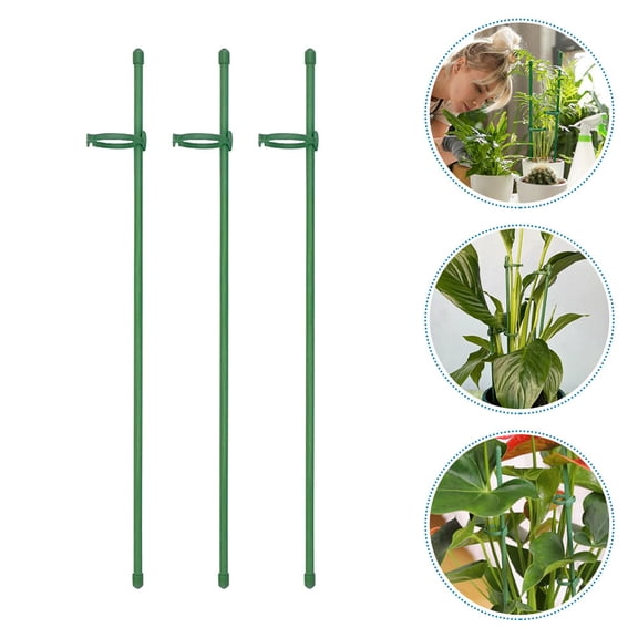 USHOBE 12Sets Gardening Plant Stakes Green Durable Material for Plant Climbing and Garden Use